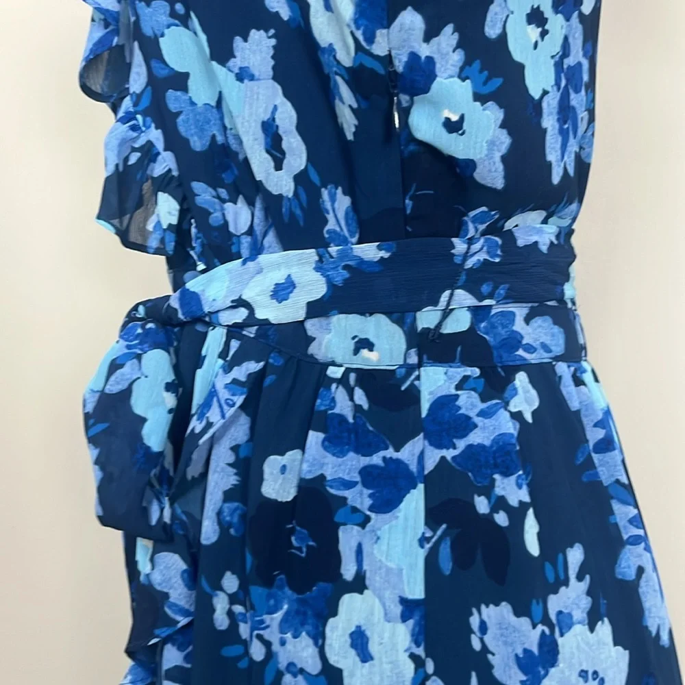 NWT J Crew Long Sleeve Wrap Dress in Watercolor Begonia / SZ 8‎